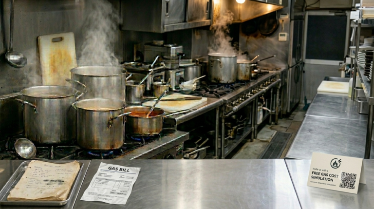 【実録】先月のガス代「28万円」に絶句した店主へ。ラーメンのスープ炊きにかかるコストを半分にする具体策