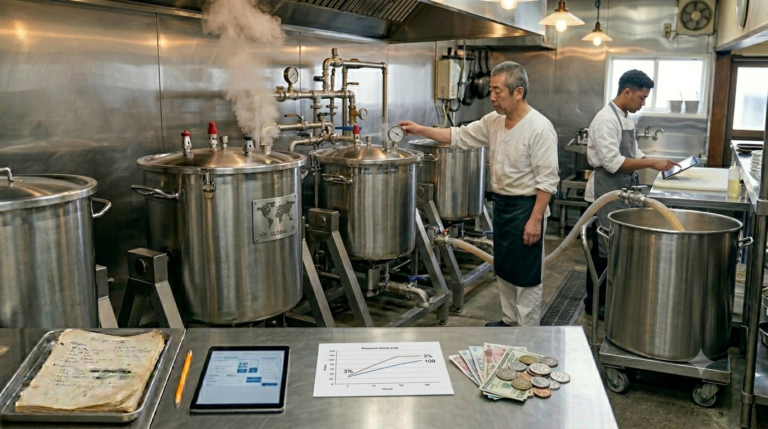 豚骨・鶏ガラ値上げの波に勝つ。骨の「旨味」を最後の1滴まで搾り出して原価率を3%下げる方法